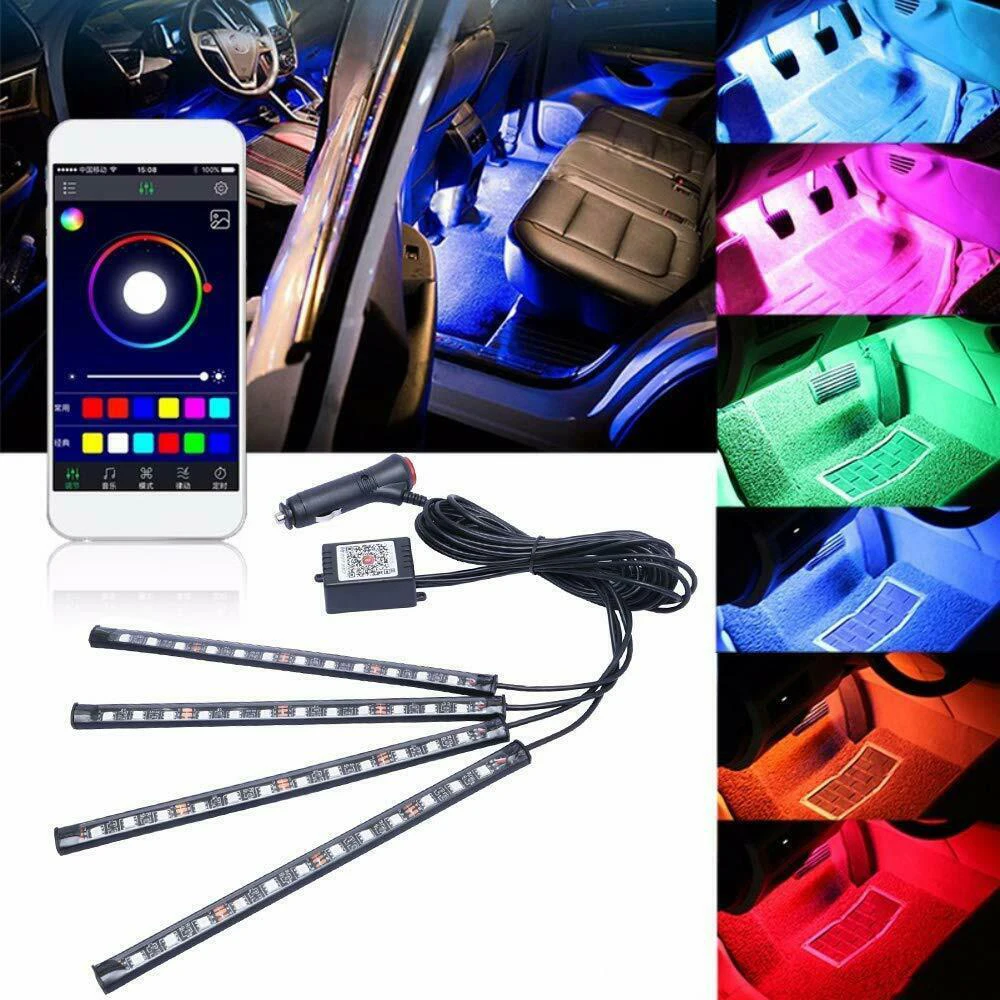 5050 12SMD 48SMD Car Ambient LED Atmosphere Light APP Control Interior Decorative Lamp Strip RGB Colorful LED Car Light
5050 12SMD 48SMD Car Ambient LED Atmosphere Light APP Control Interior Decorative Lamp Strip RGB Colorful LED Car Light