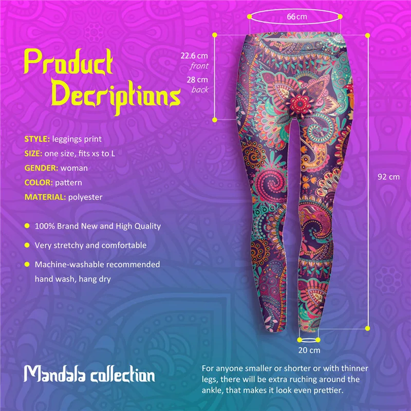 Sexy Women Fashion Milk shreds Legging femme sport Mandala Printing Fitness leggins Slim High Waist Leggings Woman Pants
Sexy Women Fashion Milk shreds Legging femme sport Mandala Printing Fitness leggins Slim High Waist Leggings Woman Pants