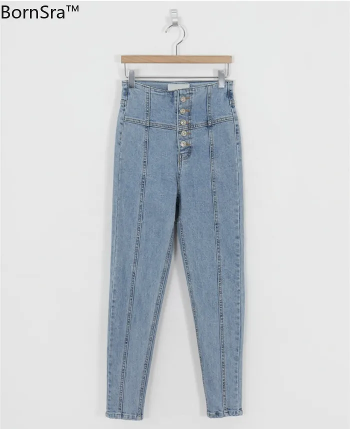 BornSra 2020 High Waist Ruffles Women Jeans Pants Single-breasted Female Pencil Jeans Women Streetwear Denim Skinny Trousers
BornSra 2020 High Waist Ruffles Women Jeans Pants Single-breasted Female Pencil Jeans Women Streetwear Denim Skinny Trousers