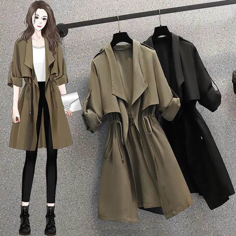 Fat Sisters Large Size Women's Autumn 2022 New Trendy Wear Medium Long Windbreaker Aged Thin Coat Coat
Fat Sisters Large Size Women's Autumn 2022 New Trendy Wear Medium Long Windbreaker Aged Thin Coat Coat