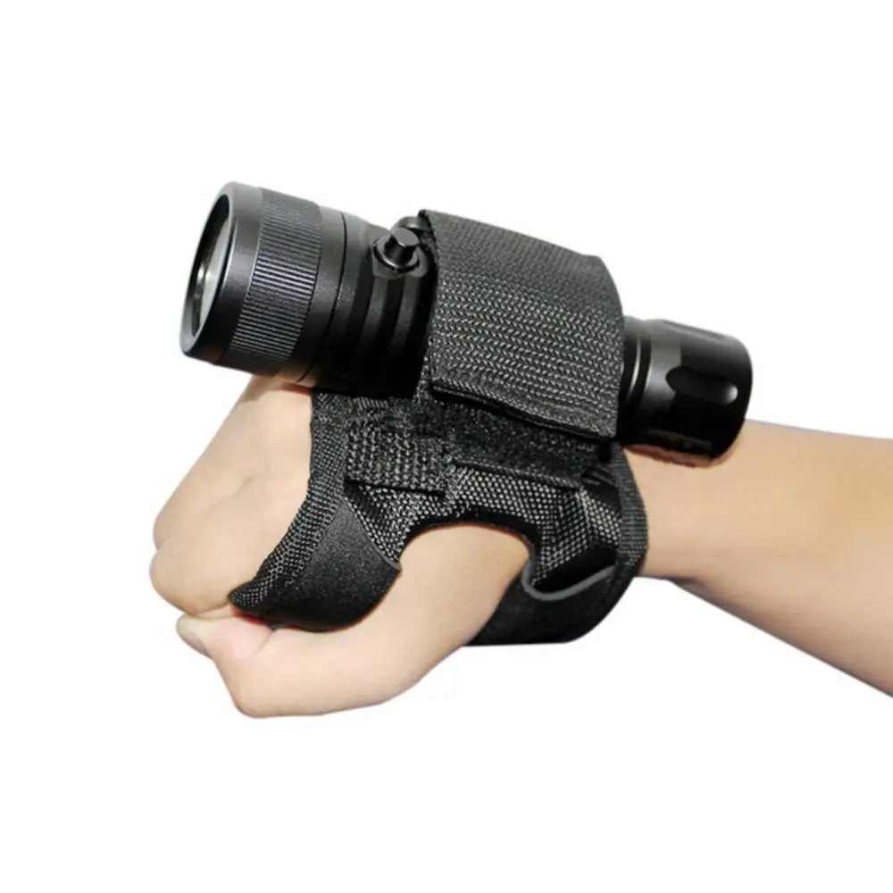 

Outdoor Underwater Swimming Diving LED Torch Flashlight Holder Hands Free Glove