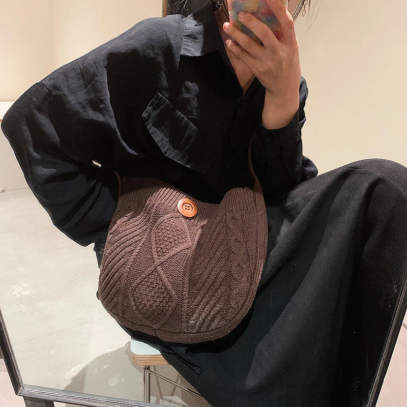 New Vintage Fashion Cotton Cloth Girls Tote Shopper Bag Large Female Handbag Wool Knitted Shoulder Shopping Bag for Women
New Vintage Fashion Cotton Cloth Girls Tote Shopper Bag Large Female Handbag Wool Knitted Shoulder Shopping Bag for Women