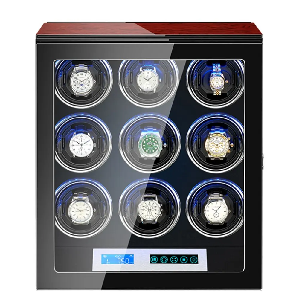 LUNDA Luxury Automatic watches box with Mabuchi motor LCD touch screen and Remote control Watch winder box
LUNDA Luxury Automatic watches box with Mabuchi motor LCD touch screen and Remote control Watch winder box