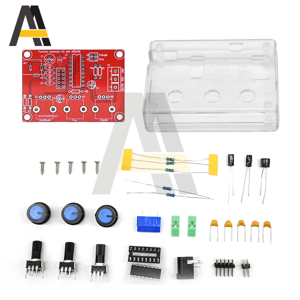 

1Hz -1MHz XR2206 Function Signal Generator Sine/Triangle/Square Output Signal Generator Adjustable Frequency Amplitude DIY Kit
