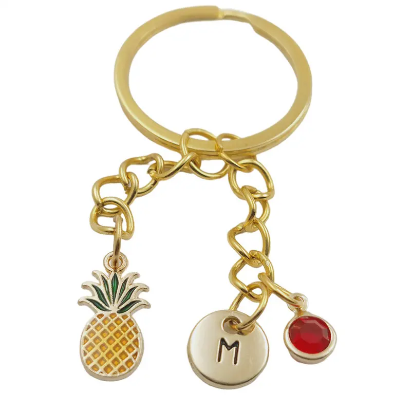 Pineapple Initial Letter Birthstone Keychains Keyring Gold Fashion Jewelry Women Gifts Christmas Accessories Pendants
Pineapple Initial Letter Birthstone Keychains Keyring Gold Fashion Jewelry Women Gifts Christmas Accessories Pendants