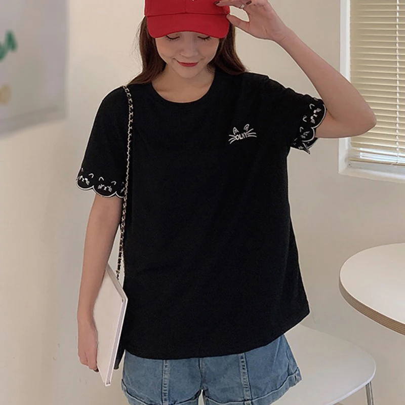 Summer Knitted Basic Solid T-shirt Women Casual Cotton Short Sleeve Tee-Shirts Female Tops Women New Fashion
Summer Knitted Basic Solid T-shirt Women Casual Cotton Short Sleeve Tee-Shirts Female Tops Women New Fashion