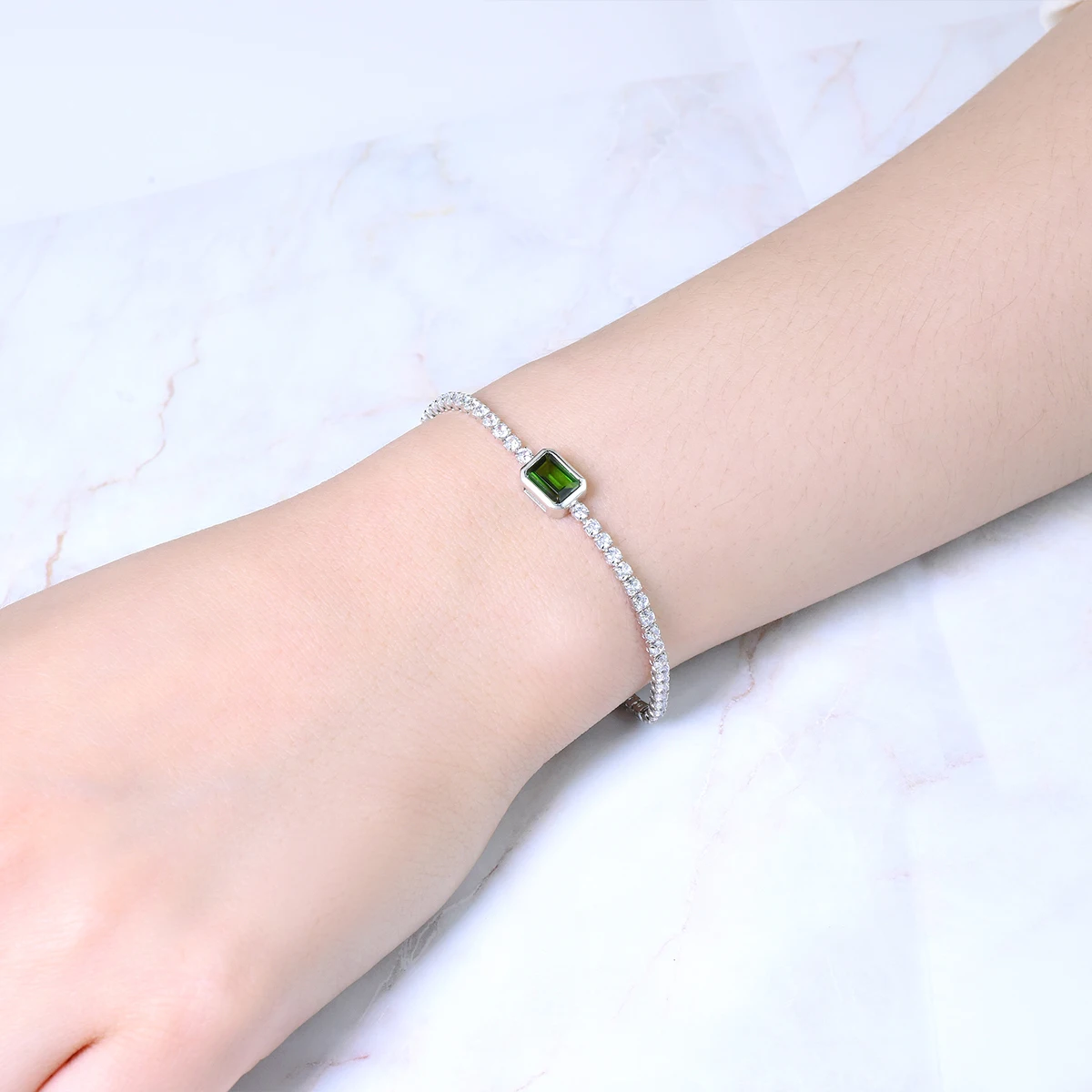 Hutang Natural Chrome Diopside Solid 925 Sterling Silver Bracelet Elegant Gift for Women
Hutang Natural Chrome Diopside Solid 925 Sterling Silver Bracelet Elegant Gift for Women
