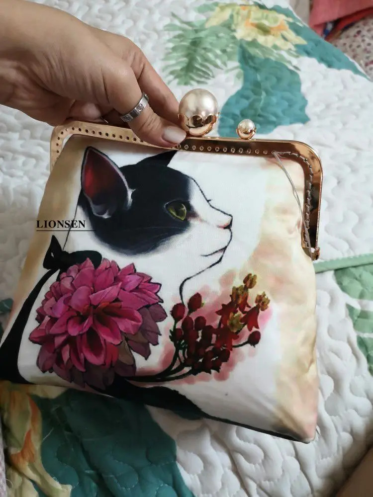 Lionsen lovely 20 см Lotus flower застежка для поцелуев серебристый золотой тон сделай сам