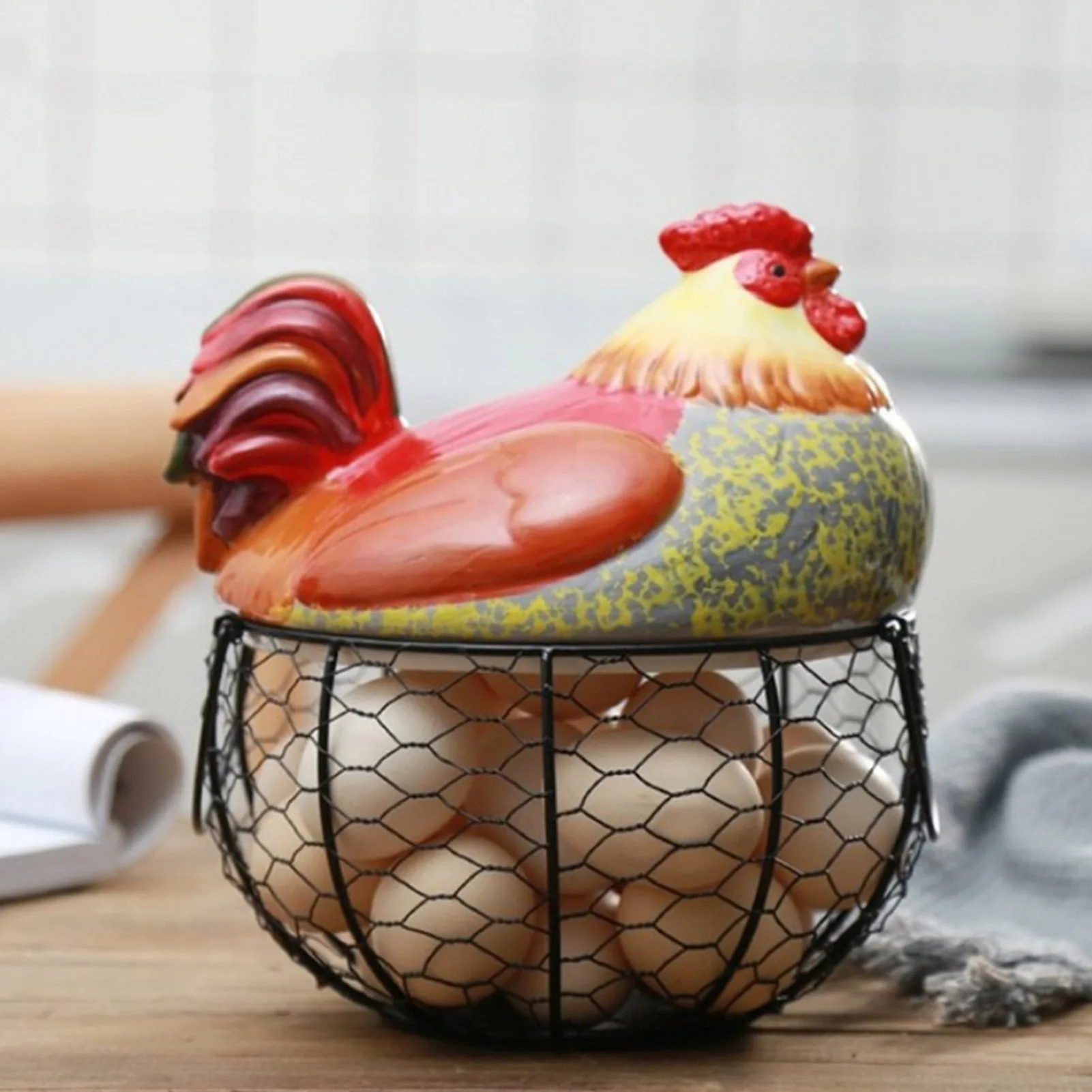 Storage Box Kitchen Iron Hen Egg Storage Baskets Egg Basket Fruit Basket Garlic Potato Sundries Home Decoration Tidy Boxes
Storage Box Kitchen Iron Hen Egg Storage Baskets Egg Basket Fruit Basket Garlic Potato Sundries Home Decoration Tidy Boxes