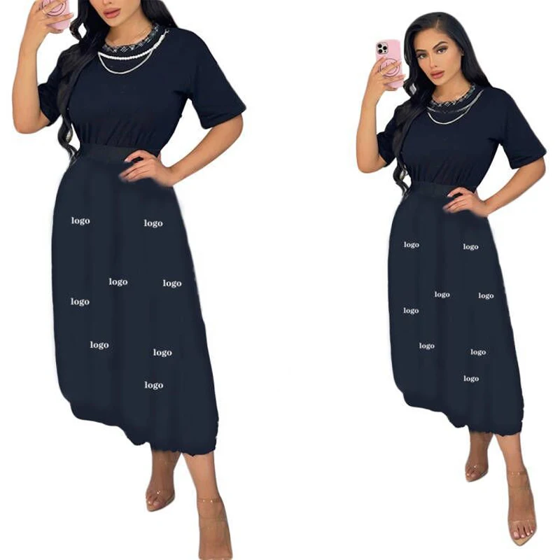Dress short-sleeved business tight-fitting tight-fitting women's new printed short-sleeved long skirt 2-piece skirt
Dress short-sleeved business tight-fitting tight-fitting women's new printed short-sleeved long skirt 2-piece skirt