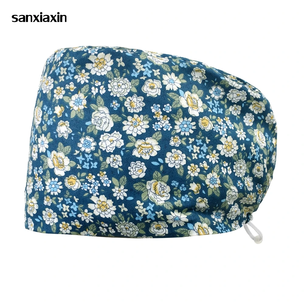 Floral print frosted hat laboratory dust cap adjustable elastic health center work cap high-quality breathable hair care cap new
Floral print frosted hat laboratory dust cap adjustable elastic health center work cap high-quality breathable hair care cap new