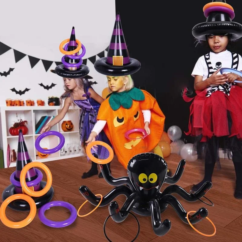 Inflatable Spider Halloween Ring Set Children's Halloween Party Indoor Outdoor Party Game Halloween Decorations 
Inflatable Spider Halloween Ring Set Children's Halloween Party Indoor Outdoor Party Game Halloween Decorations