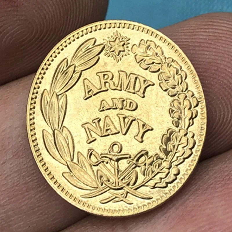 19MM Army and Navy Commemorative Collectible Coin Gift Lucky Challenge Coin 
19MM Army and Navy Commemorative Collectible Coin Gift Lucky Challenge Coin