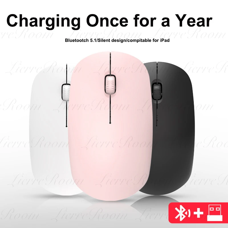 Беспроводная мышь LierreRoom, Bluetooth мышь, двойной режим, 2,4 ГГц, бесшумная перезаряжаемая USB оптическая мышь для Ipad, ПК, ноутбука, компьютера
Беспроводная мышь LierreRoom, Bluetooth мышь, двойной режим, 2,4 ГГц, бесшумная перезаряжаемая USB оптическая мышь для Ipad, ПК, ноутбука, компьютера