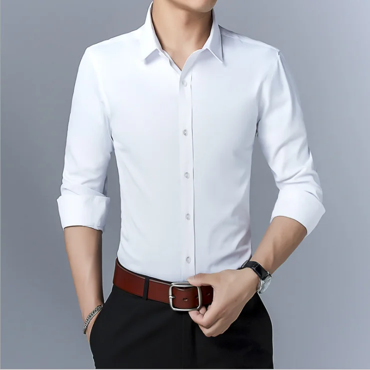 Hot Sale Men Shirts High Quality Men Solid Color Business Shirt Fashion Long Sleeve Shirt Male Brand Clothes Plus Size S-7XL
Hot Sale Men Shirts High Quality Men Solid Color Business Shirt Fashion Long Sleeve Shirt Male Brand Clothes Plus Size S-7XL