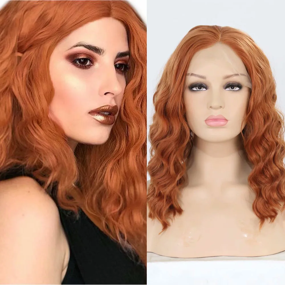 Websterwigs Glueless Cosplay Game Short Bob Wavy Copper Red Synthetic Hair Lace Front Wigs For Black Women Half HandTied
Websterwigs Glueless Cosplay Game Short Bob Wavy Copper Red Synthetic Hair Lace Front Wigs For Black Women Half HandTied