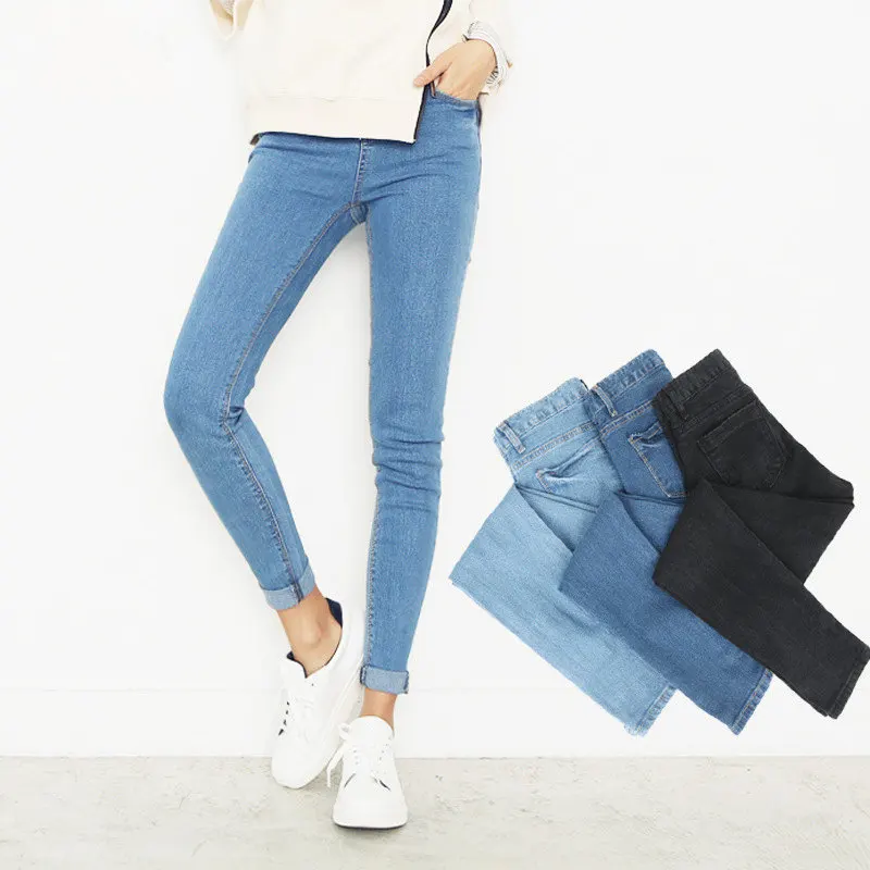 Korean Style Womens Stretch Skinny Jeans Women Spring Autumn Female Black Blue Slim Denim Pants 4XL 5XL big Size Jean Femme
Korean Style Womens Stretch Skinny Jeans Women Spring Autumn Female Black Blue Slim Denim Pants 4XL 5XL big Size Jean Femme