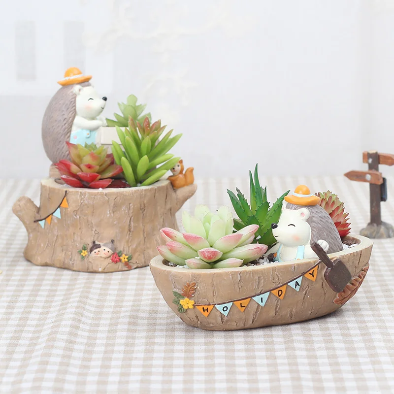 Succulents Flowerpot Creative Cute Cartoon Hedgehog Tray Nordic Micro Landscape Resin Potted Decor garden pots stand CL90301
Succulents Flowerpot Creative Cute Cartoon Hedgehog Tray Nordic Micro Landscape Resin Potted Decor garden pots stand CL90301