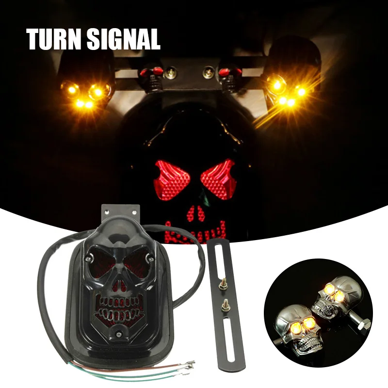 Resurrect Your Motorcycle Skull Motorcycle Integrated Taillight with Turn Signal Rear Brake Light Motorcycle Accessory BENL889
Resurrect Your Motorcycle Skull Motorcycle Integrated Taillight with Turn Signal Rear Brake Light Motorcycle Accessory BENL889