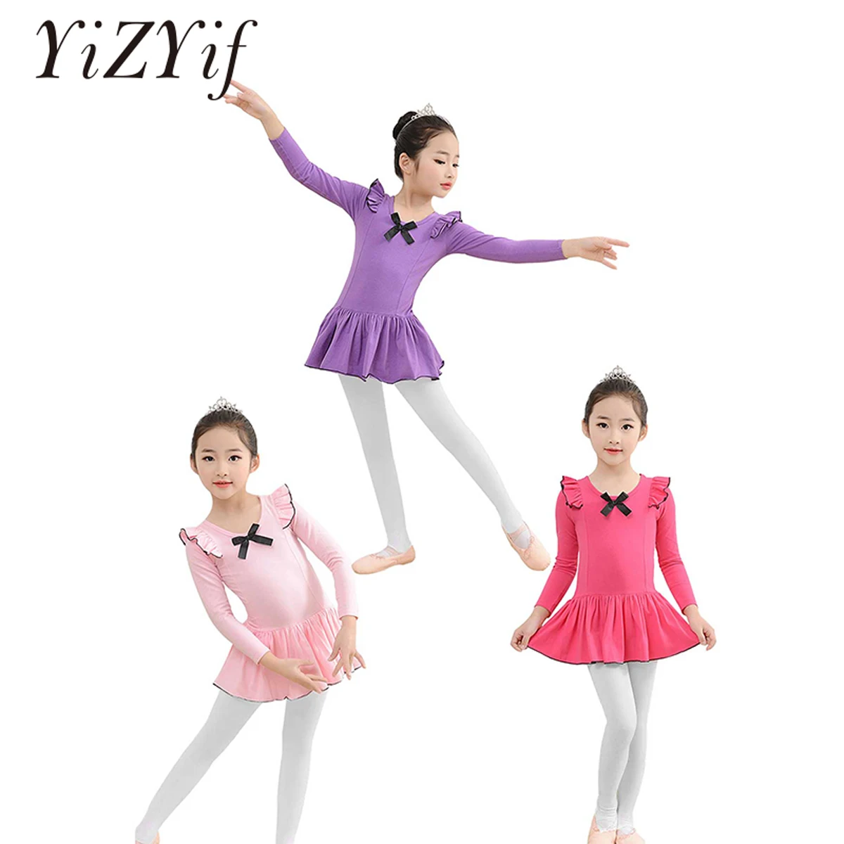 Girls Ballet Tutu Dress Kids Gymnastics Tulle Skirted Leotards Pink Long Sleeves Bow-knot Ballet Examination Dancewear Costumes
Girls Ballet Tutu Dress Kids Gymnastics Tulle Skirted Leotards Pink Long Sleeves Bow-knot Ballet Examination Dancewear Costumes