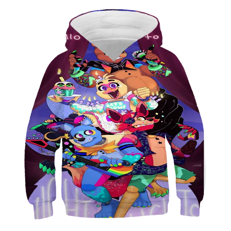 2021 Freddie 4T-14T Years kids fleece Five Nights 3D printed hooded boys girls fashion short sleeve cotton FNAF Child
2021 Freddie 4T-14T Years kids fleece Five Nights 3D printed hooded boys girls fashion short sleeve cotton FNAF Child