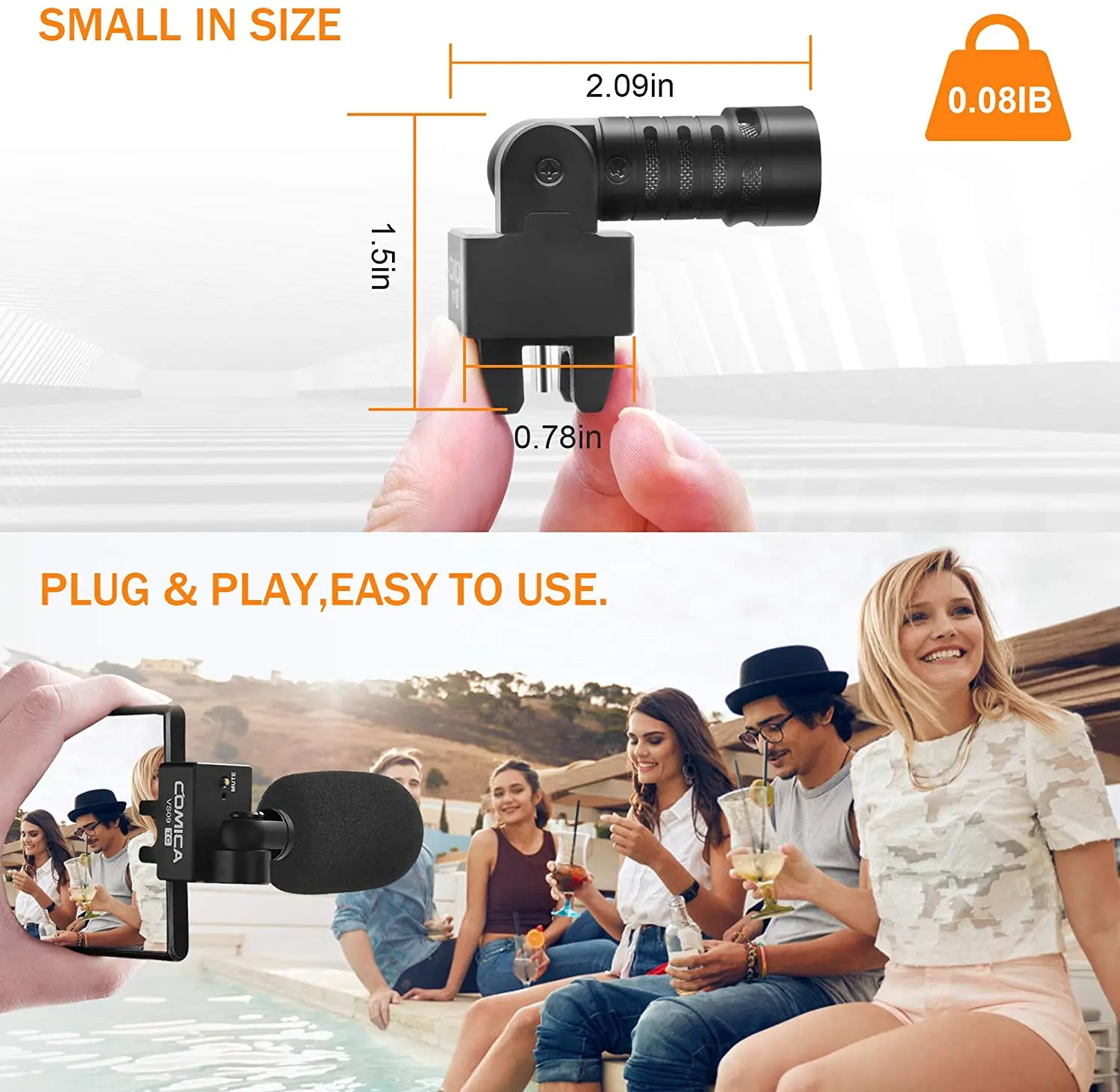 Comica CVM-VS09 Video Recording Mic for Android, USB C Shotgun Micro for YouTube Vlogging Facebook Interview Livestream Type-C
Comica CVM-VS09 Video Recording Mic for Android, USB C Shotgun Micro for YouTube Vlogging Facebook Interview Livestream Type-C