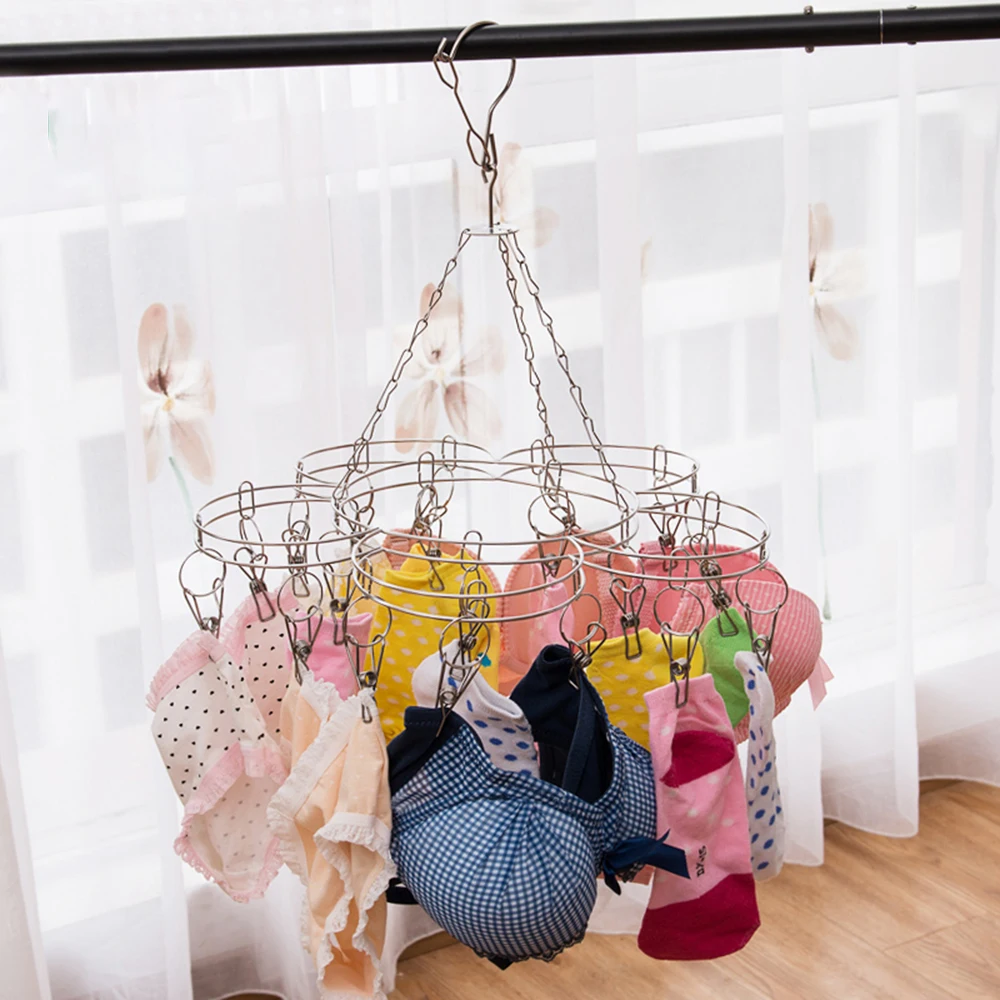 Вешалка для одежды из нержавеющей стали, 20 зажимов, прищепки, сушилка для одежды, вешалка для детской одежды 
Вешалка для одежды из нержавеющей стали, 20 зажимов, прищепки, сушилка для одежды, вешалка для детской одежды