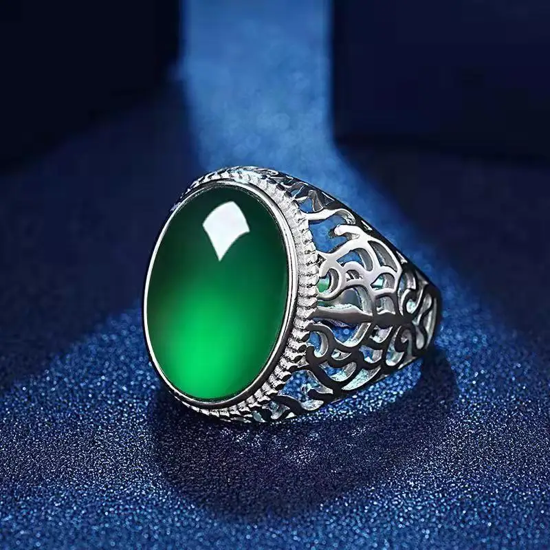 Certified Green Jade Ring For Men S925 Silver And Jades Stone Rings Genuine Natural Chrysoprase Male Rings Fashion Fine Jewelry
Certified Green Jade Ring For Men S925 Silver And Jades Stone Rings Genuine Natural Chrysoprase Male Rings Fashion Fine Jewelry