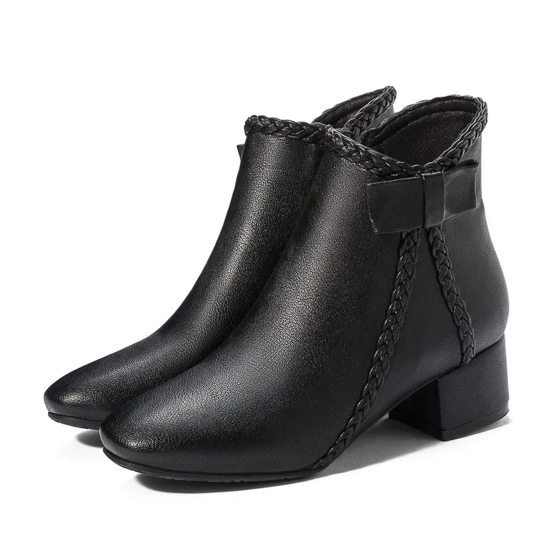 Lucyever Women Ankle Boots Fashion Autumn Winter Soft Leather Shoes Woman Thick Heels Mortocycle Botas Mujer Size 33-43
Lucyever Women Ankle Boots Fashion Autumn Winter Soft Leather Shoes Woman Thick Heels Mortocycle Botas Mujer Size 33-43