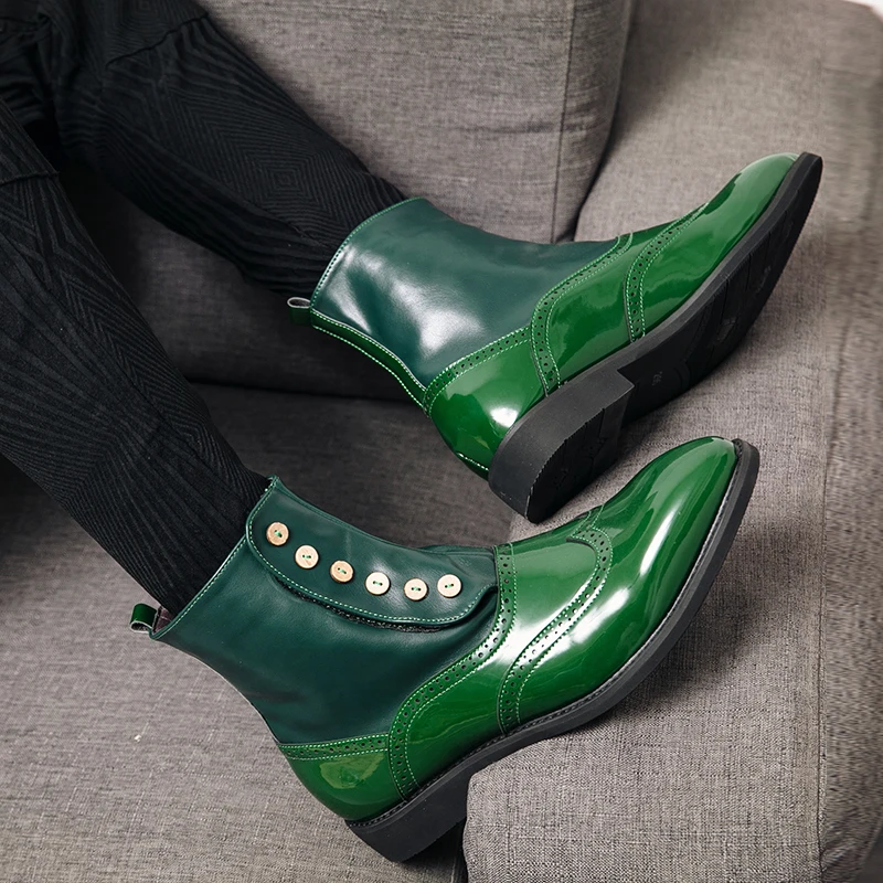 2021 New Men Leather Boots Fashion High-top Shoes British Style Big Size Ankle Booties Non-slip Men Shoe 
2021 New Men Leather Boots Fashion High-top Shoes British Style Big Size Ankle Booties Non-slip Men Shoe
