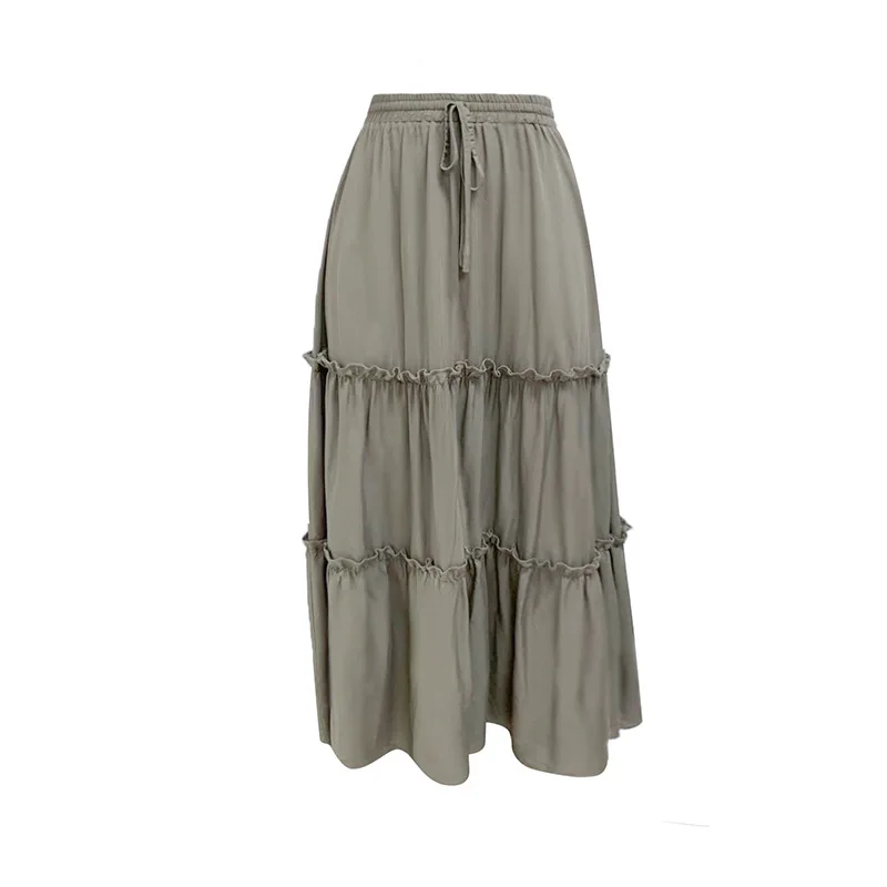 A-line Elastic Waist Maxi Skirts Women 2021 Ruffles Casual Army Green Solid Cotton Boho Beach Summer Long Skirt Faldas
A-line Elastic Waist Maxi Skirts Women 2021 Ruffles Casual Army Green Solid Cotton Boho Beach Summer Long Skirt Faldas