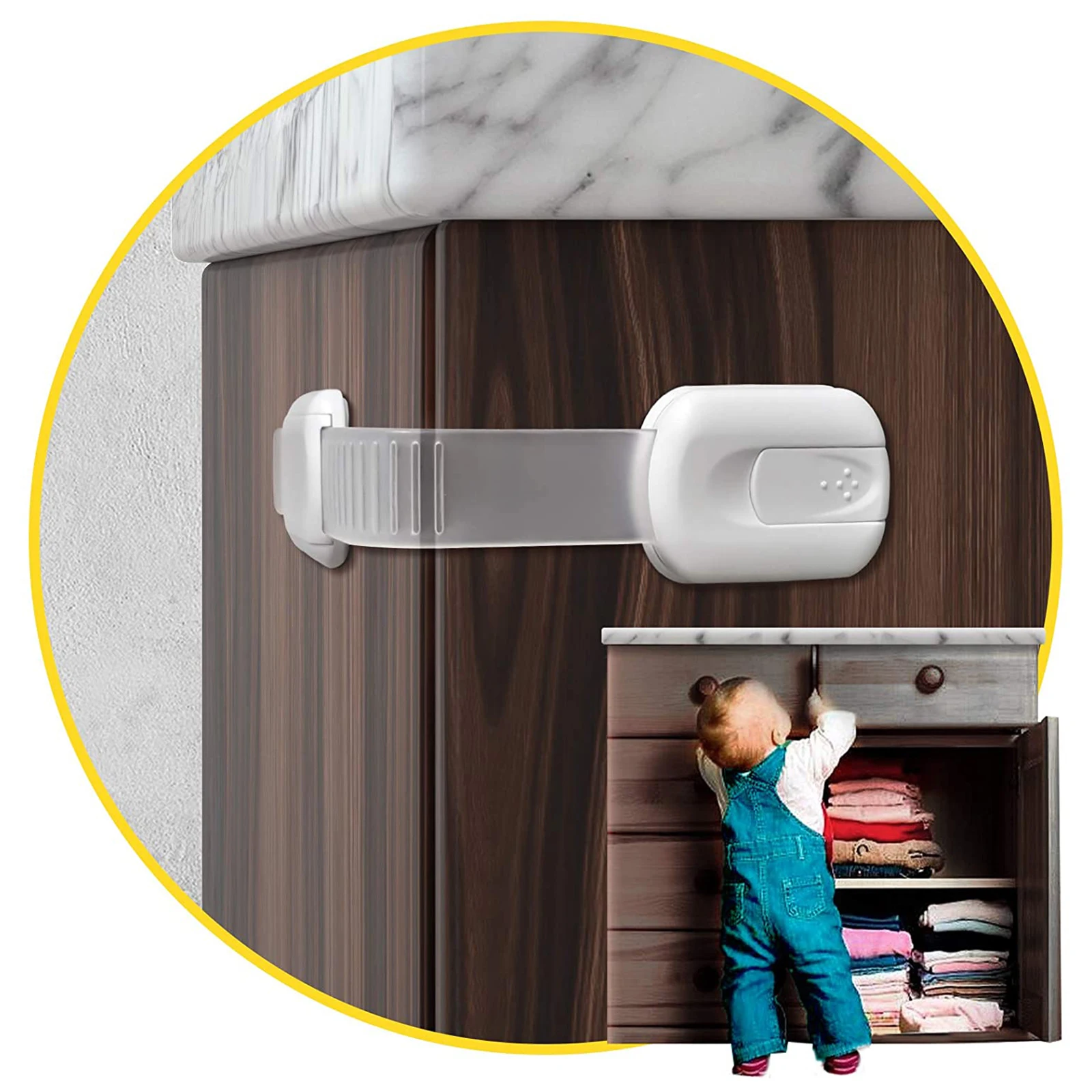 Multi-Use Adhesive Straps Locks - Childproofing for Toddlers Baby Proofing Cabinet Latches for Drawers Fridge Dishwasher Toilet
Multi-Use Adhesive Straps Locks - Childproofing for Toddlers Baby Proofing Cabinet Latches for Drawers Fridge Dishwasher Toilet