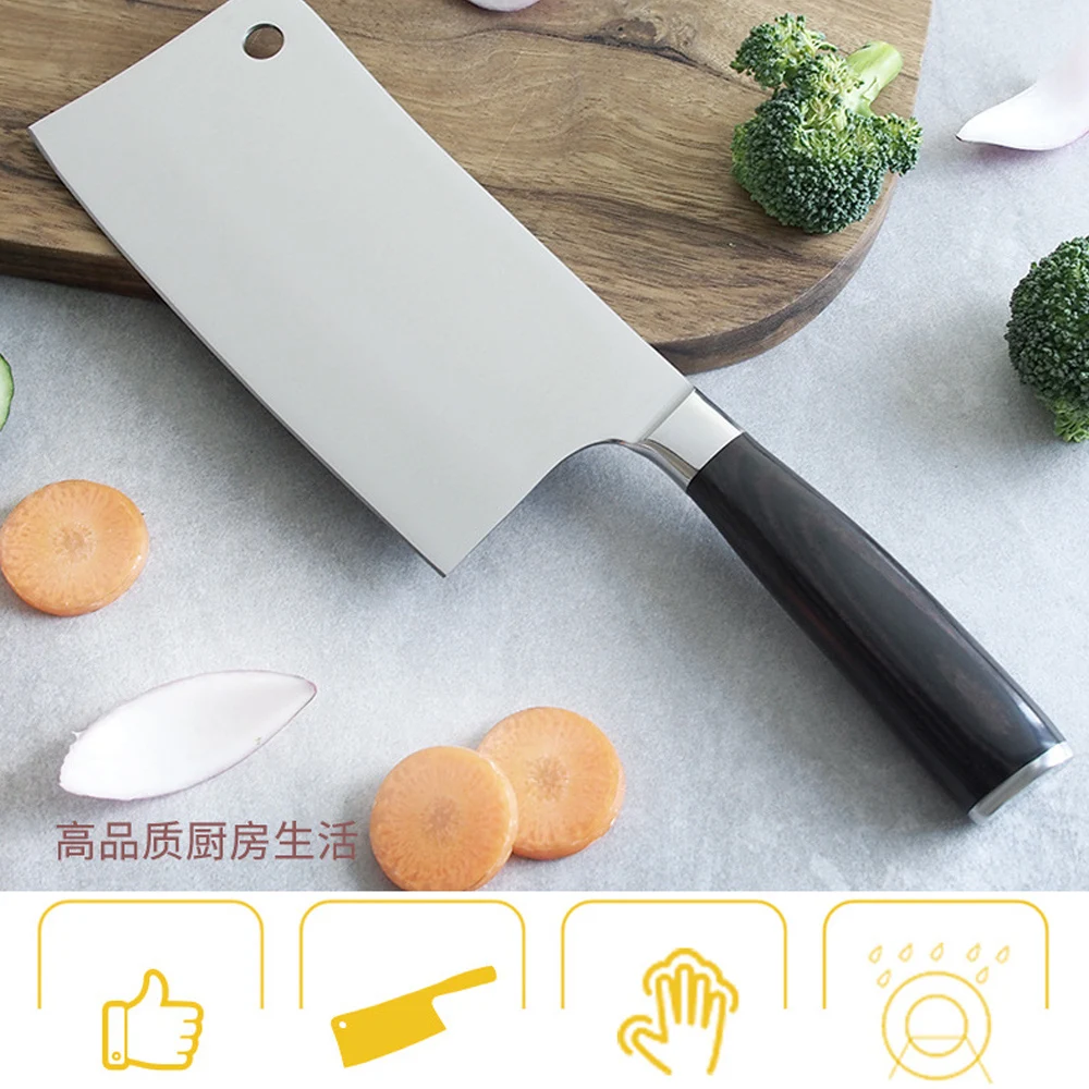 7inch High Carbon Stainless Steel Cleaver Professional Chinese Meat Cleaver Chef's Knife Kitchen Knives Cooking Tools For Home 
7inch High Carbon Stainless Steel Cleaver Professional Chinese Meat Cleaver Chef's Knife Kitchen Knives Cooking Tools For Home