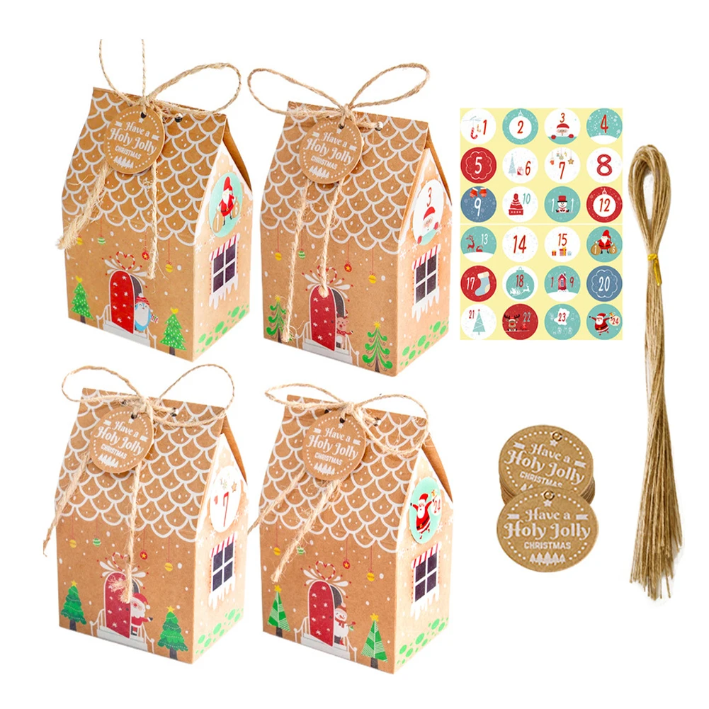 24pcs Kraft Paper House Shape Candy Gift Bags With Ropes Cookie Bags Christmas Party Supplies Packaging Gift Box Hot Sale
24pcs Kraft Paper House Shape Candy Gift Bags With Ropes Cookie Bags Christmas Party Supplies Packaging Gift Box Hot Sale