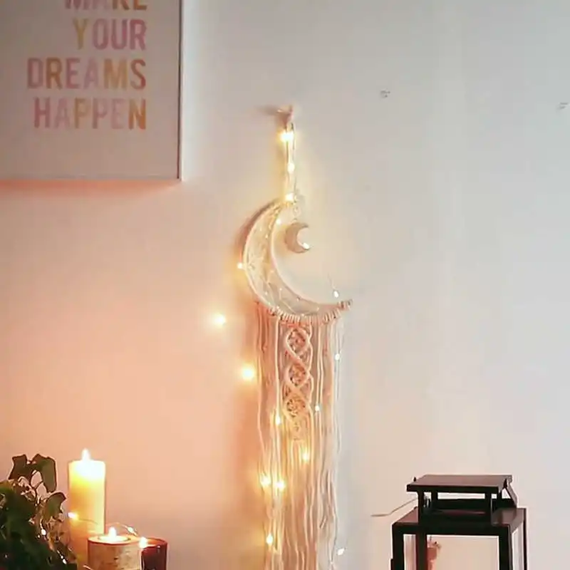 Macrame Tapestry Wall Hanging Room Decoration Boho Moon Dream Catcher Wall Decor Hand Made Tapestry Hoom Decor Gift 20X96Cm
Macrame Tapestry Wall Hanging Room Decoration Boho Moon Dream Catcher Wall Decor Hand Made Tapestry Hoom Decor Gift 20X96Cm