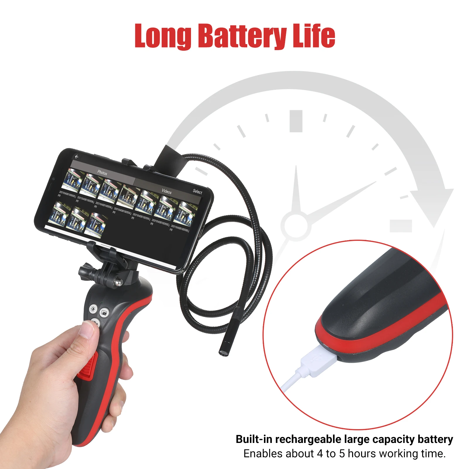 WiFi Industrial Digital Endoscope 1080P HD Borescope IP67 Waterproof Video Inspection Endoscope Camera Semi Rigid Snake Camera
WiFi Industrial Digital Endoscope 1080P HD Borescope IP67 Waterproof Video Inspection Endoscope Camera Semi Rigid Snake Camera