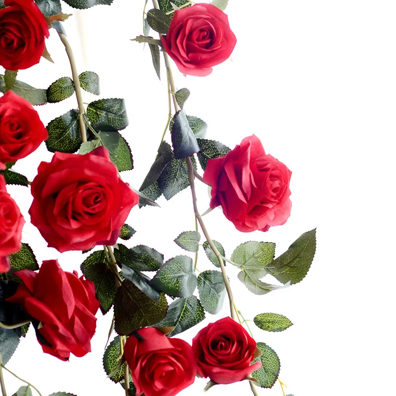 High Quality Artificial Silk Rose Flower Vine Rattan Hanging Flower Garland for Wedding Party Home Garden Shop Window Decoration
High Quality Artificial Silk Rose Flower Vine Rattan Hanging Flower Garland for Wedding Party Home Garden Shop Window Decoration