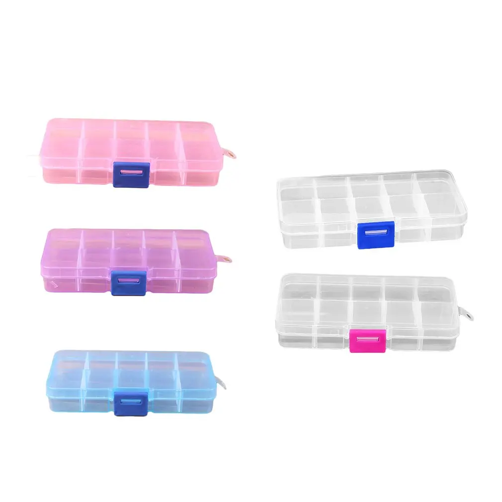 10 Grids Plastic Storage Box for Small Component Jewelry Tool Box Bead Pills Organizer Nail Art Tip Case
10 Grids Plastic Storage Box for Small Component Jewelry Tool Box Bead Pills Organizer Nail Art Tip Case