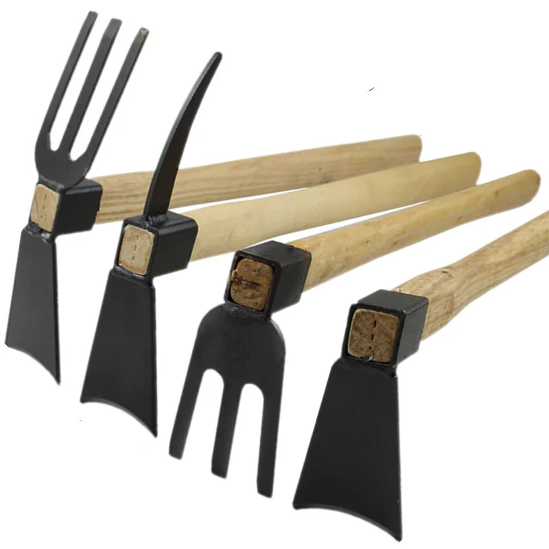 Wooden Handle Hoe Ripper Carbon Steel Agricultural Tool Weeder Used To Loosen The Land Shofar Taro Vegetable Garden Tools 
Wooden Handle Hoe Ripper Carbon Steel Agricultural Tool Weeder Used To Loosen The Land Shofar Taro Vegetable Garden Tools
