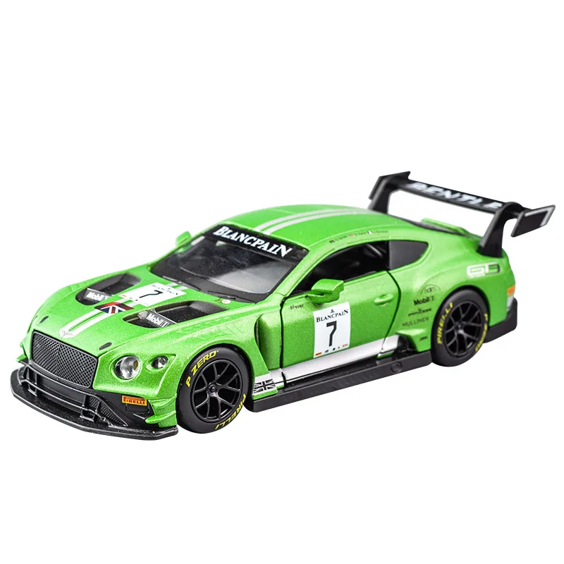 1:32 Bentley Continen GT3 Car Alloy Sports Model Light Return Force Diecast Lift Tail Super Racing Rubber Car Wheel For Children
1:32 Bentley Continen GT3 Car Alloy Sports Model Light Return Force Diecast Lift Tail Super Racing Rubber Car Wheel For Children