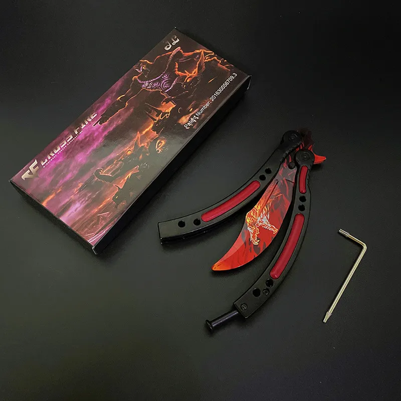 Butterfly Traning Knife Folding Knife Stainless Steel Blade Handle Game Props Animation Model Gift Collection Outdoor Camping
Butterfly Traning Knife Folding Knife Stainless Steel Blade Handle Game Props Animation Model Gift Collection Outdoor Camping