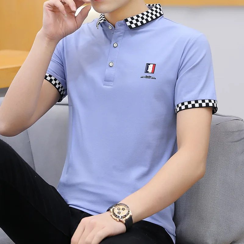 Men's Short-sleeved T-shirt 2020 Summer New Korean Fashion Popular Logo T-shirt Bottom Shirt New Men Striped Slim Fit T-shirts
Men's Short-sleeved T-shirt 2020 Summer New Korean Fashion Popular Logo T-shirt Bottom Shirt New Men Striped Slim Fit T-shirts