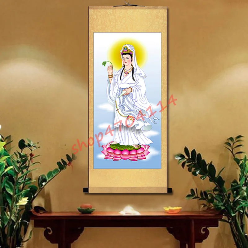 Guanyin Шелковый портрет baопин, Guanyin Будда Бодхисаттва портрет подвесная живопись, шелковая Живопись свиток живопись
Guanyin Шелковый портрет baопин, Guanyin Будда Бодхисаттва портрет подвесная живопись, шелковая Живопись свиток живопись