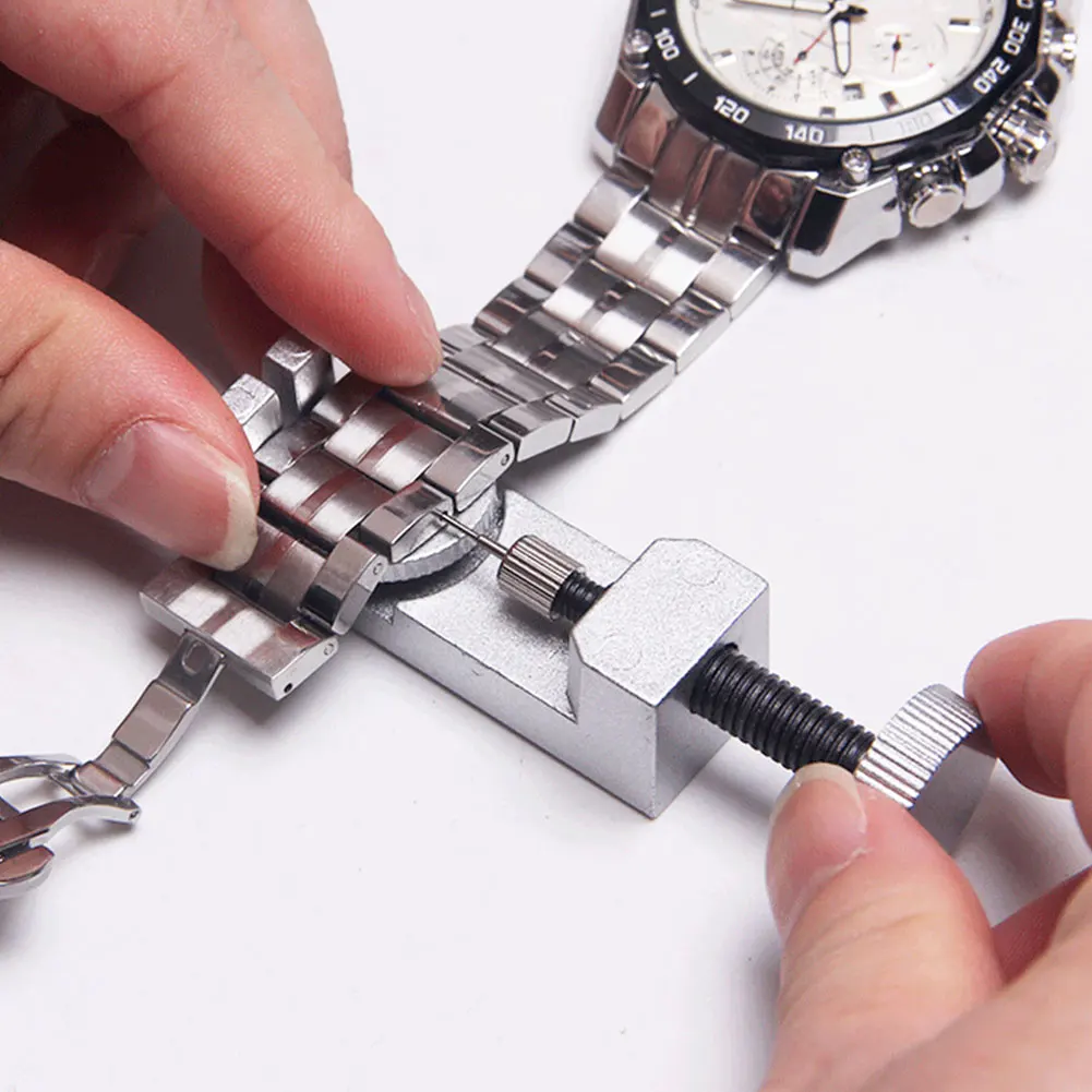 Watch Link Removal Kit Strap Adjustment Tool Bracelet Spring Bar Cotter Pins Hammer For Watchmaker Removal Tool Watch Repair Kit