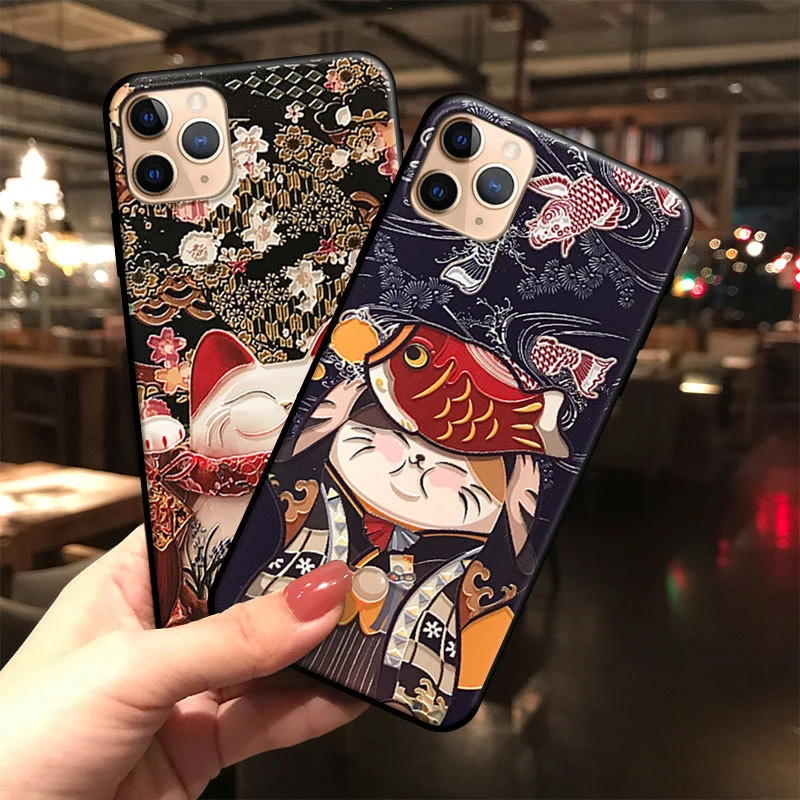 Мягкий чехол для телефона из ТПУ с 3D тиснением iPhone X XS XR 11 12 Pro Max матовая задняя
