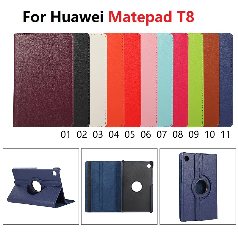 Однотонный чехол с поворотом на 360 градусов для Huawei MatePad T8 | Компьютеры и офис