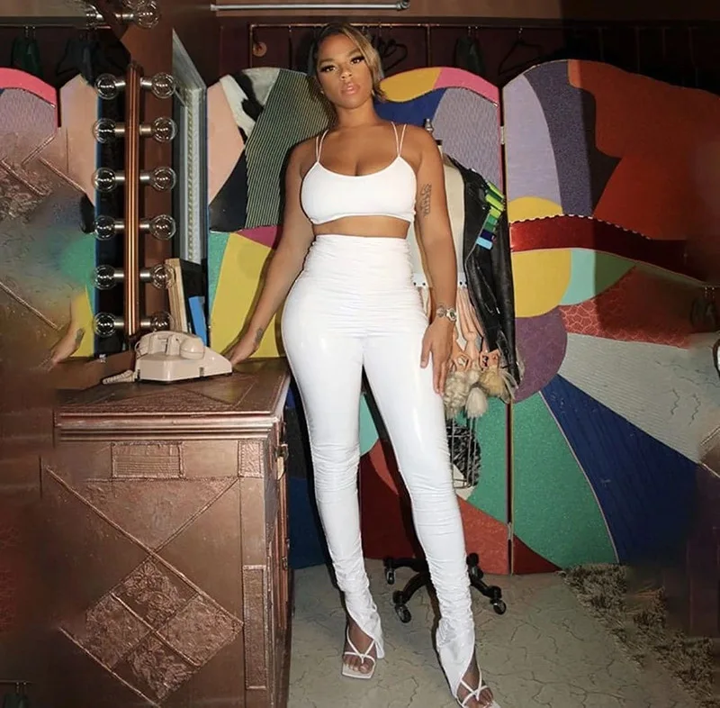 Комплект из двух предметов из искусственной кожи, Женский однотонный простой Повседневный Топ без рукавов + Уникальные облегающие брюки с Б...
Комплект из двух предметов из искусственной кожи, Женский однотонный простой Повседневный Топ без рукавов + Уникальные облегающие брюки с Б...