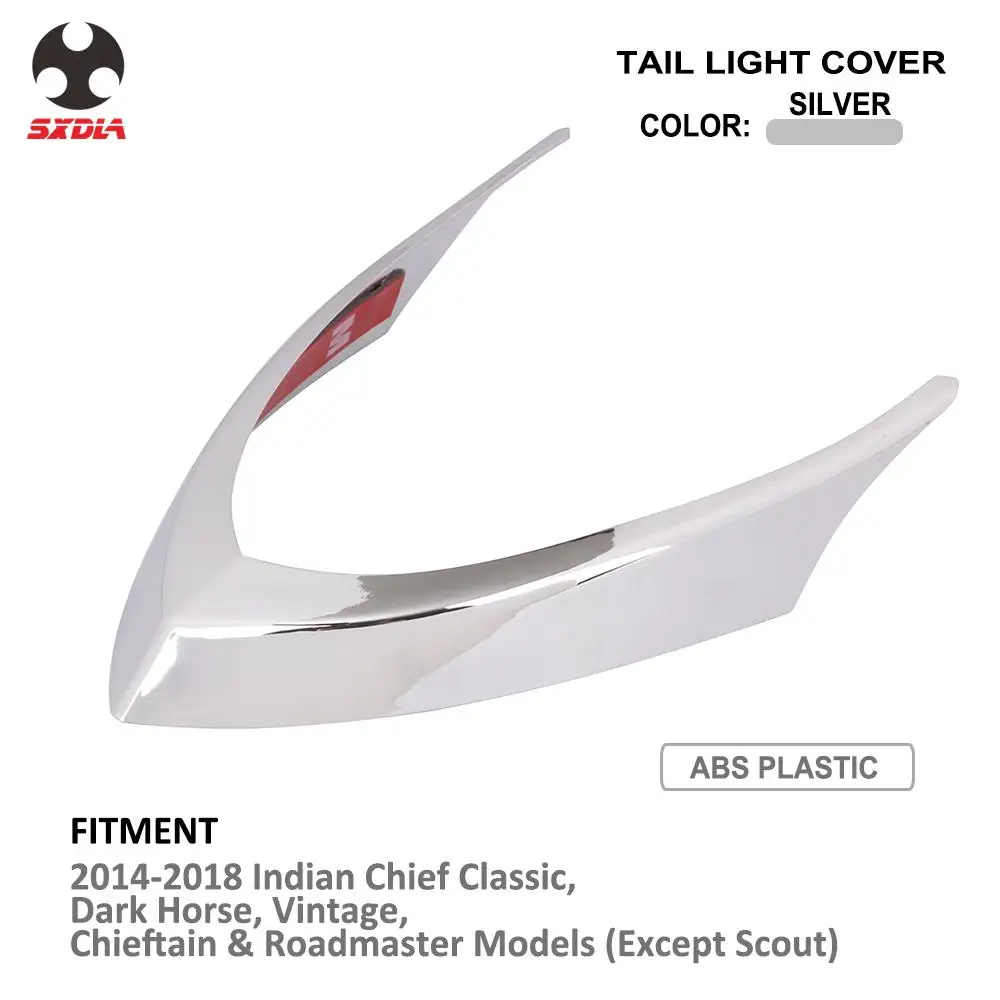 Motorcycle ABS Plastic Tail Light Top Trim Cover Chrome For Indian Chief Classic Dark Horse Vintage Chieftain Roadmaster 14-18
Motorcycle ABS Plastic Tail Light Top Trim Cover Chrome For Indian Chief Classic Dark Horse Vintage Chieftain Roadmaster 14-18