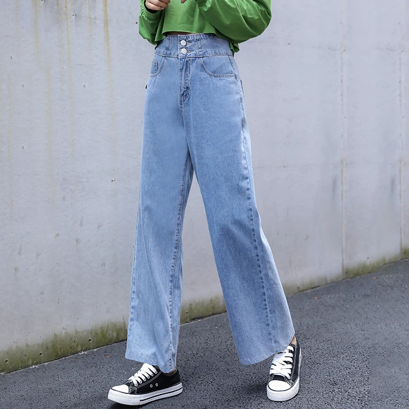 Spring And Summer Women'S Jeans Loose 2021 New Button Wide Leg Pants High Waist Street Style Ladies Pants Harajuku Jeans
Spring And Summer Women'S Jeans Loose 2021 New Button Wide Leg Pants High Waist Street Style Ladies Pants Harajuku Jeans