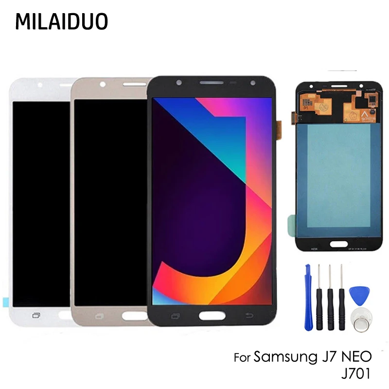 5.5'' AMOLED/TFT For SAMSUNG Galaxy J7 Neo J701 LCD Display Touch Screen Digitizer Assembly J7 Core J701 LCD Replacement
5.5'' AMOLED/TFT For SAMSUNG Galaxy J7 Neo J701 LCD Display Touch Screen Digitizer Assembly J7 Core J701 LCD Replacement